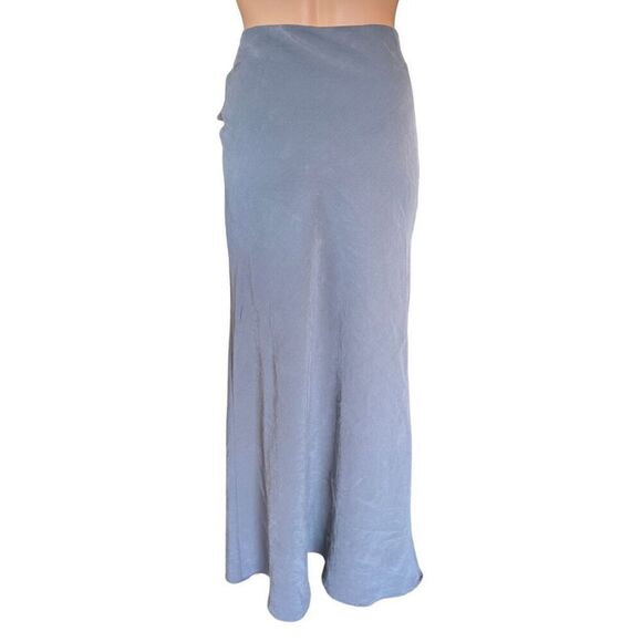 NWT TopShop Twist Front Soft Touch Maxi Skirt Charcoal Gray Size 6 - Picture 6 of 7